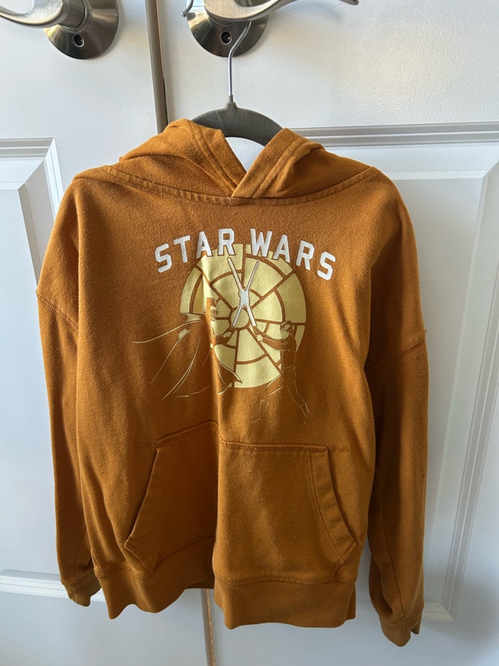 GAP Star Wars Hooded Sweatshirt - Mustard Brown with Gold Graphic